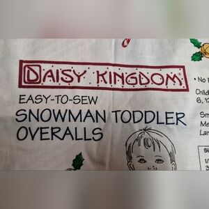 Daisy Kingdom Snowman Toddler Overalls